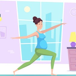 pregnant yoga home